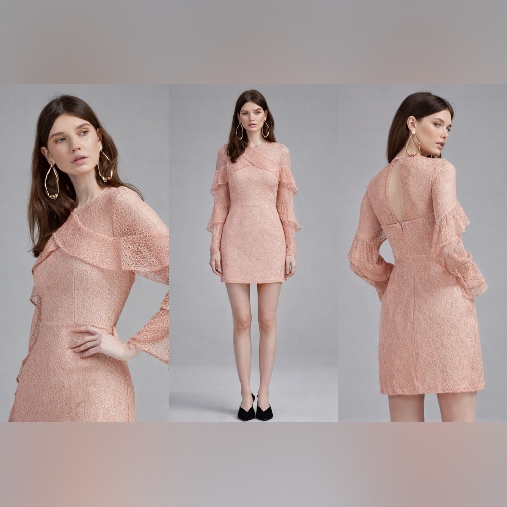 KEEPSAKE the Label Blush Lace Long Sleeve Dress - Picture 4 of 6